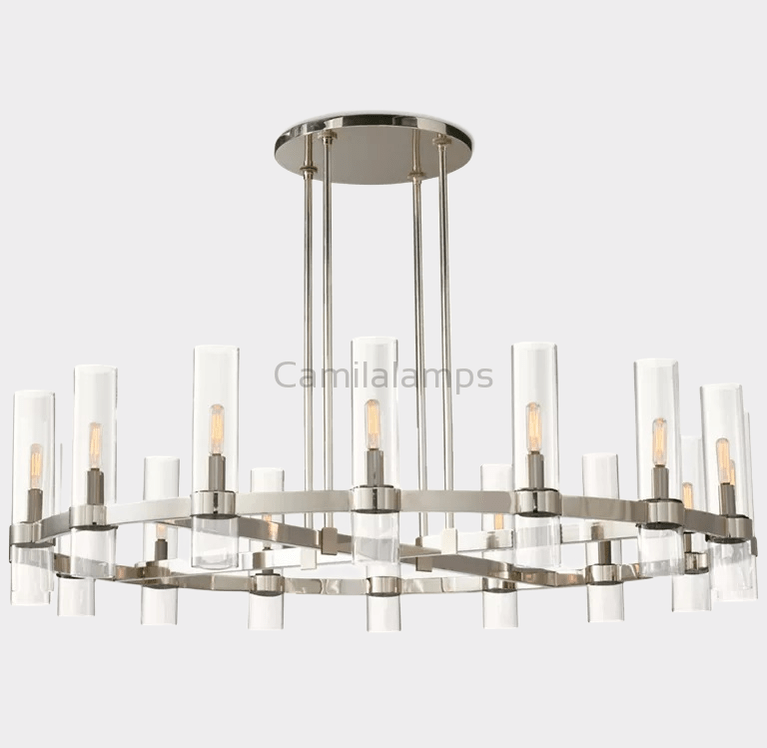 Ravelle Glass Round Chandelier 48" - Camilalamps - Ca-1CH20148-13