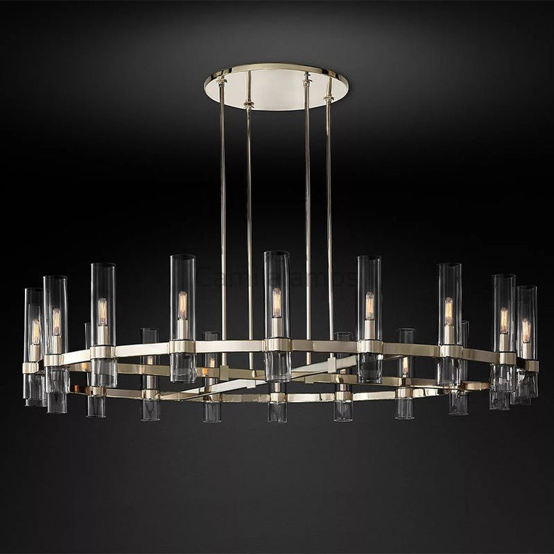 Ravelle Glass Round Chandelier 60" - Camilalamps - CA - CH20160 - 3