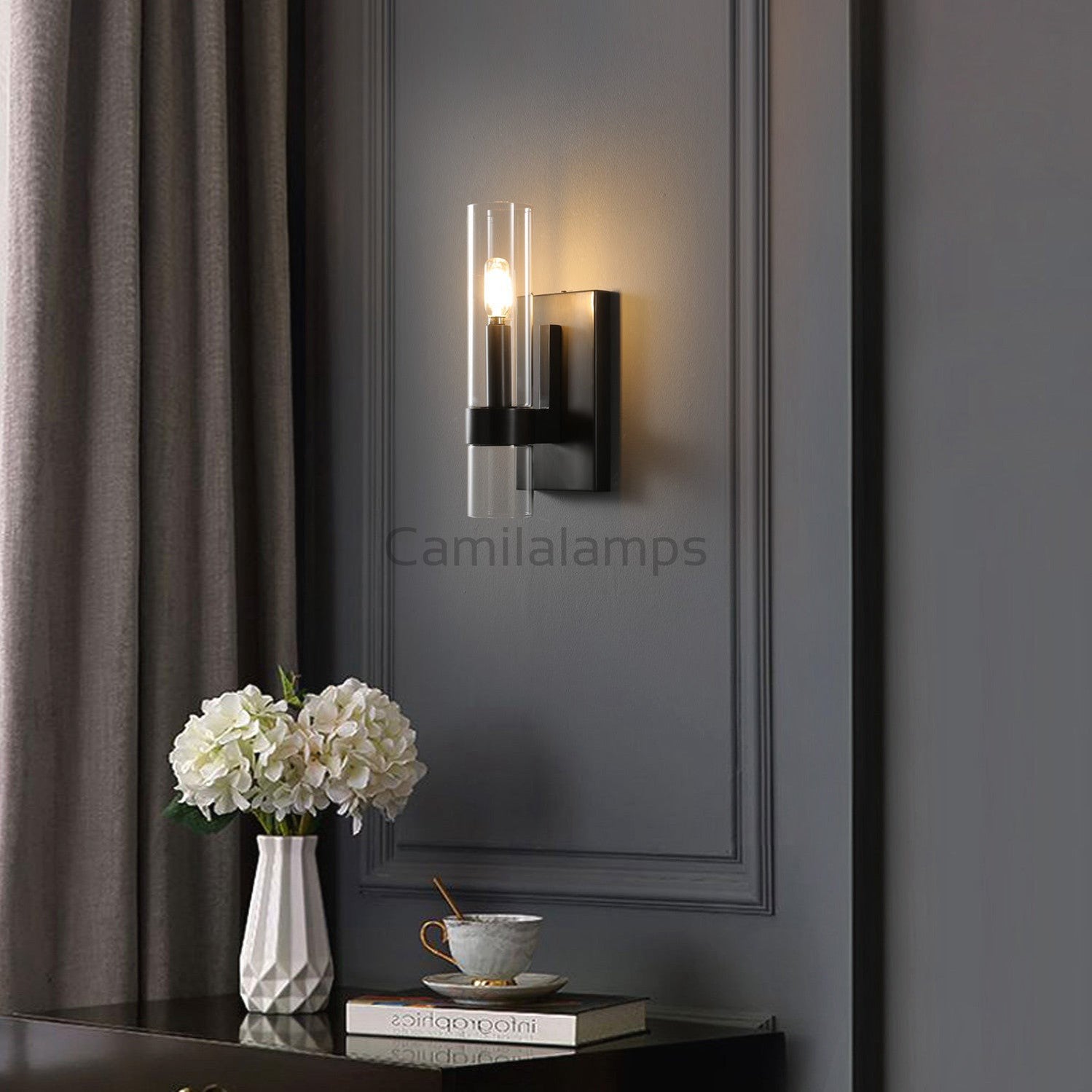 Ravelle Glass Wall Sconce 12"H - Camilalamps - CA - WS20112 - 1