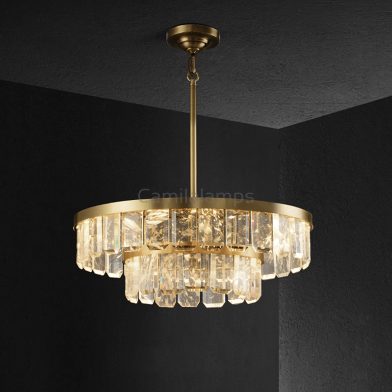 Rebecca Postmodern Double Tier Crystal Chandelier - Camilalamps - ILM0357