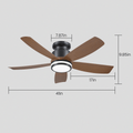 Recessed Remote Control Ceiling Fan Light 41
