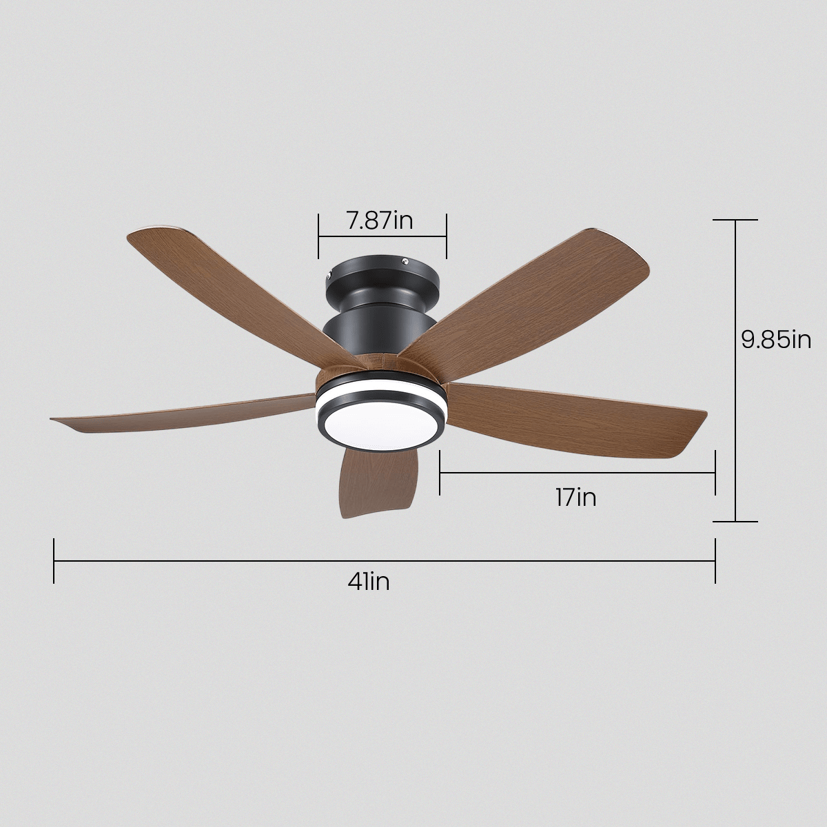 Recessed Remote Control Ceiling Fan Light 41" - Camilalamps - CA - 8233 - 41CZ - 5D