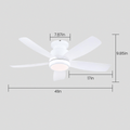 Recessed Remote Control Ceiling Fan Light 41