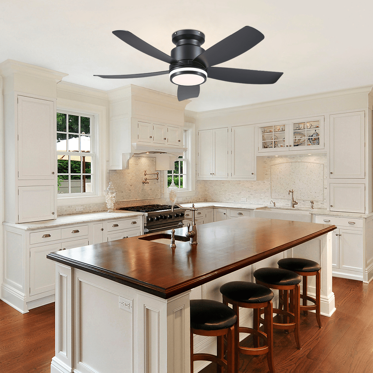 Recessed Remote Control Ceiling Fan Light 41" - Camilalamps - CA - 8233 - 41CB - 5D