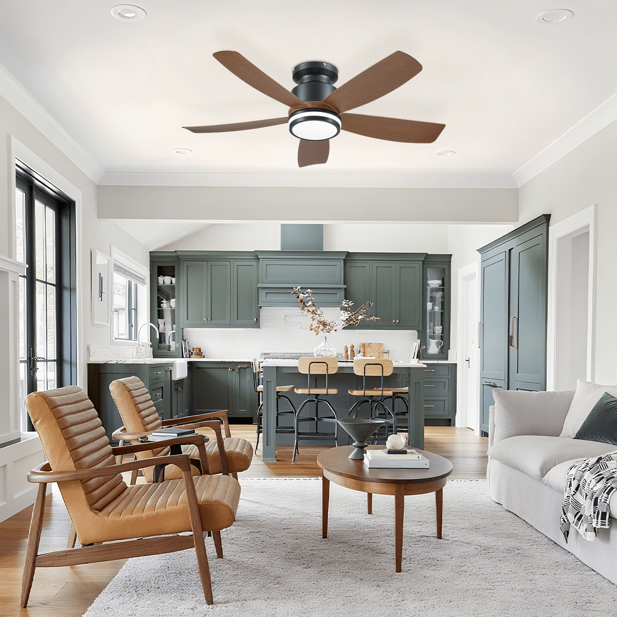 Recessed Remote Control Ceiling Fan Light 41" - Camilalamps - CA - 8233 - 41CZ - 5D