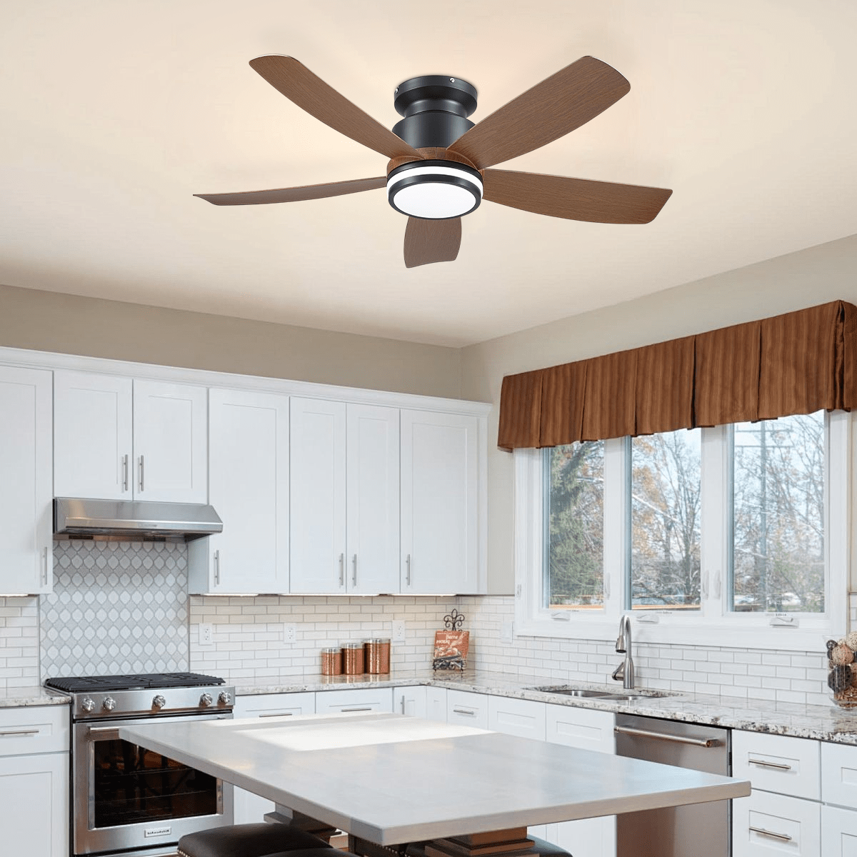Recessed Remote Control Ceiling Fan Light 41" - Camilalamps - CA - 8233 - 41CZ - 5D