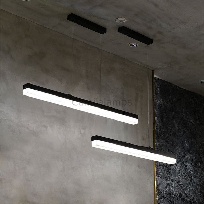 Rectus Alabaster Chandelier Light - Camilalamps - Rectu - 896 - Black - Warm - 1