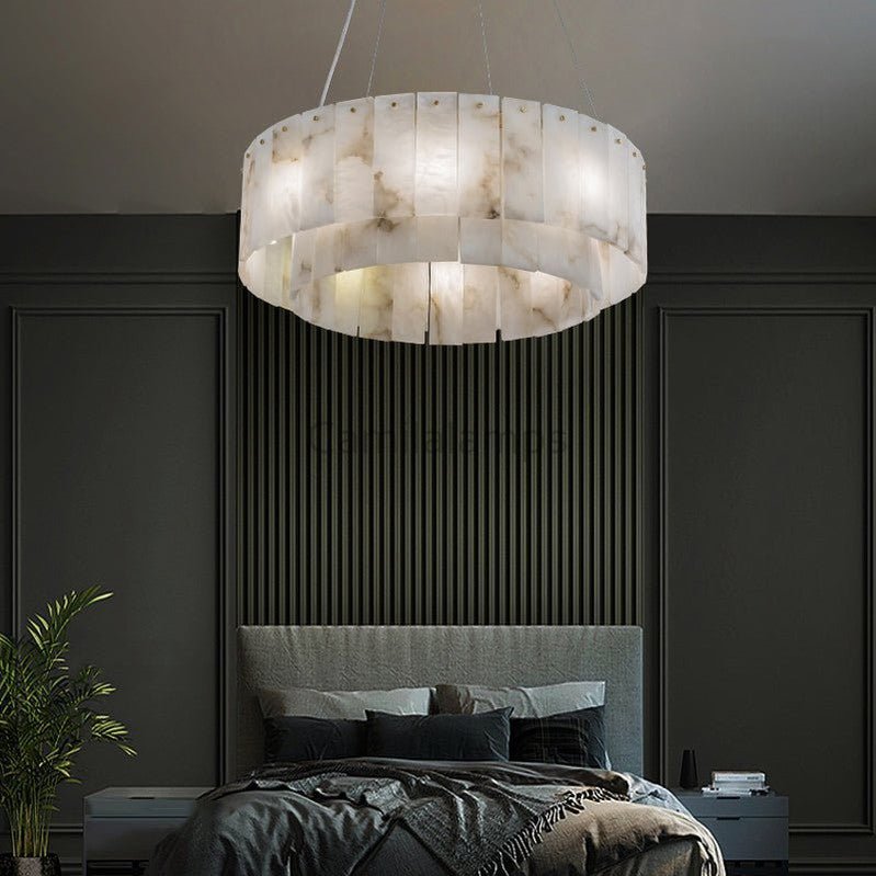 Regalis Alabaster Chandelier Light - Camilalamps - Regal - 900 - 22"/ - Warm - 1