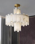Regina Alabaster Round Chandelier - Camilalamps - Regin - 1781 - ? 23. - Brass - 1