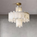Regina Alabaster Round Chandelier - Camilalamps - Regin - 1781 - ? 23. - Brass - 1