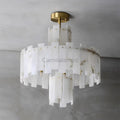 Regina Alabaster Round Chandelier - Camilalamps - Regin - 1781 - ? 23. - Brass - 1