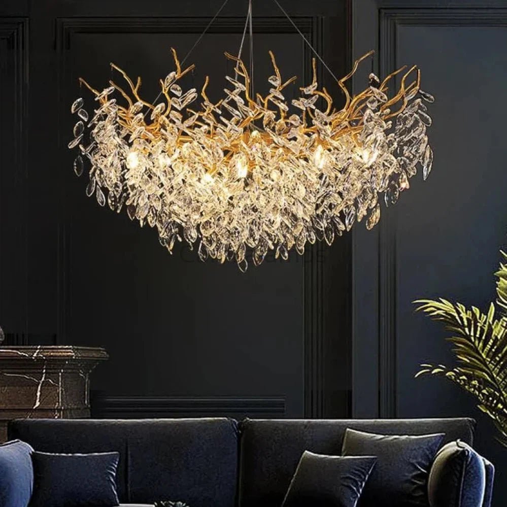 Renata Polyhedral Crystal Branch Chandelier - Camilalamps - ILM0495