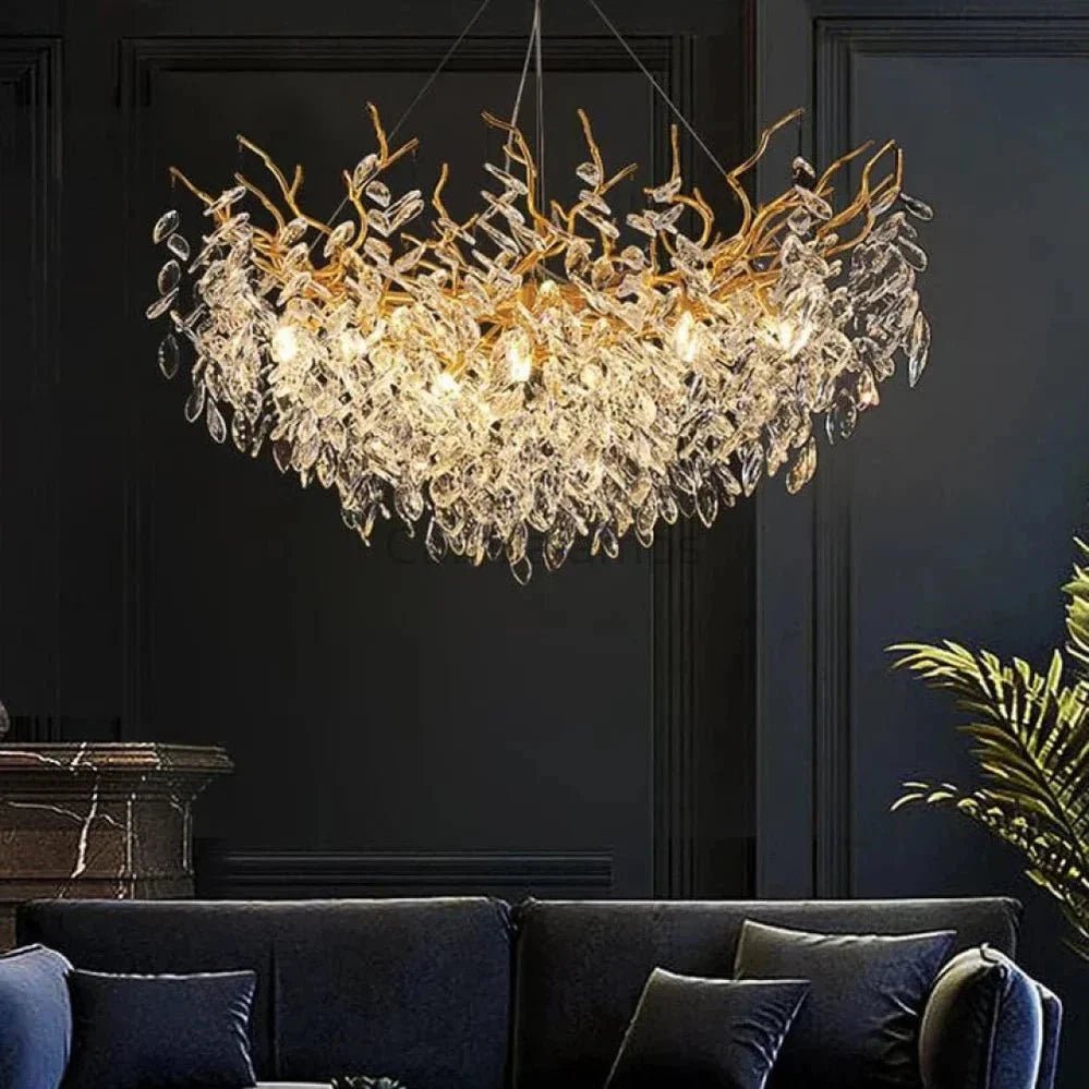 Renata Polyhedral Crystal Branch Chandelier - Camilalamps - ILC0495