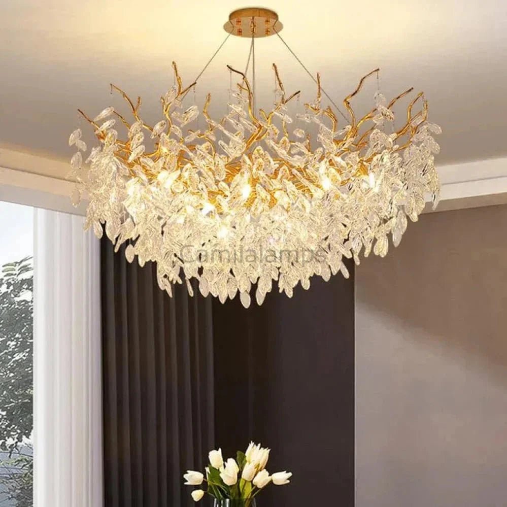 Renata Polyhedral Crystal Branch Chandelier - Camilalamps - ILC0495
