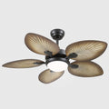 Retro Banana Leaf Shaped Blade Ceiling Fan Lamp 44
