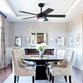 RGB Modern Black Ceiling Fan Light - Camilalamps - CA - 8228 - 46CB - RGB - DD