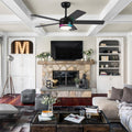 RGB Modern Black Ceiling Fan Light - Camilalamps - CA - 8228 - 46CB - RGB - DD