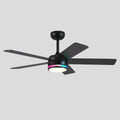 RGB Modern Black Ceiling Fan Light - Camilalamps - CA - 8228 - 46CB - RGB - DD