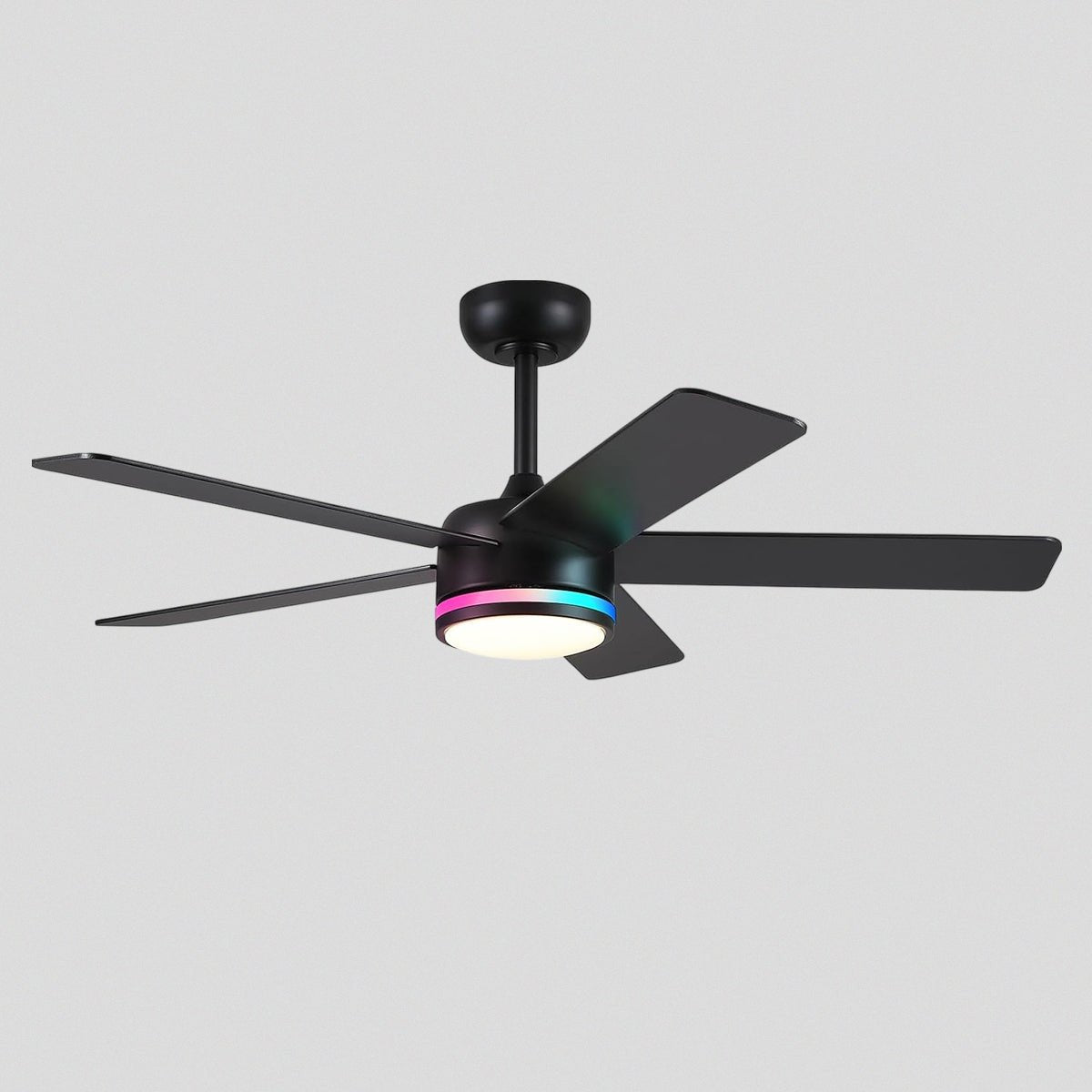 RGB Modern Black Ceiling Fan Light - Camilalamps - CA - 8228 - 46CB - RGB - DD