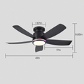 RGB Recessed remote control ceiling fan light 41