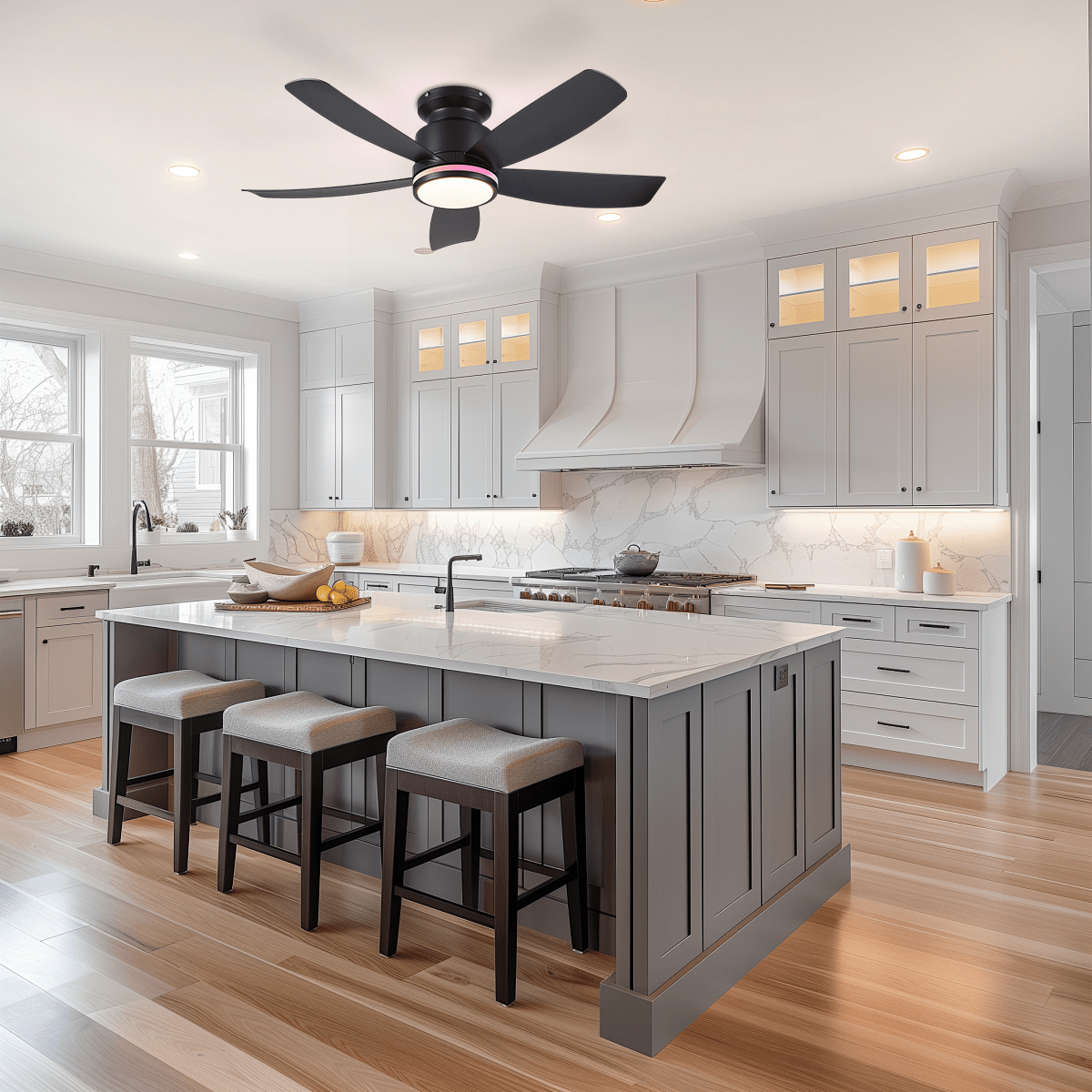 RGB Recessed remote control ceiling fan light 41" - Camilalamps - CA - 8233 - 41CRG - 5D