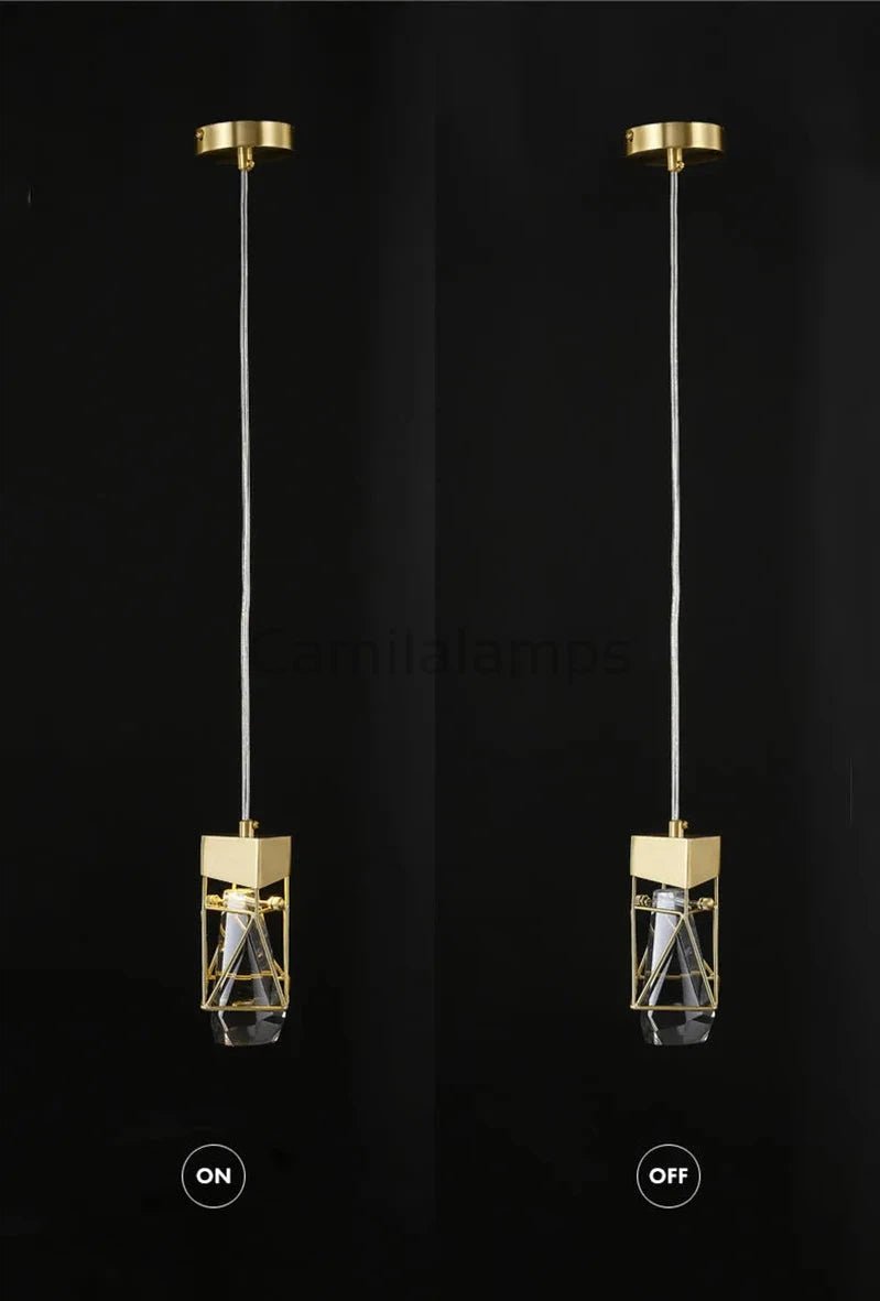 Riley Modern Crystal Pendant 1 Lights - Camilalamps - P - RMCP1S1