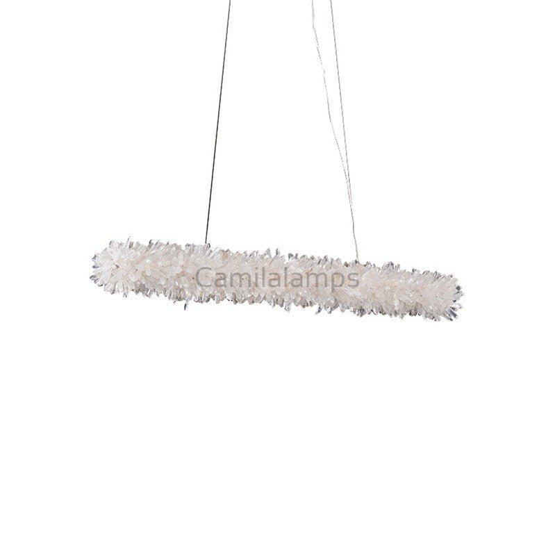 Rock Crystal Linear Chandelier for Kitchen Island - Camilalamps - SID - 1003