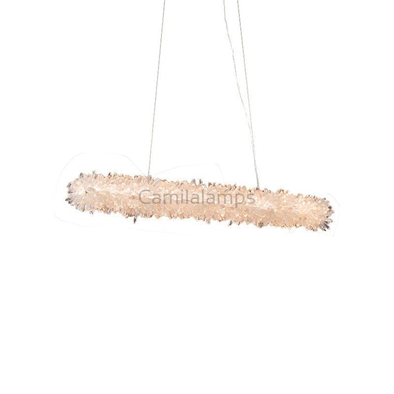 Rock Crystal Linear Chandelier for Kitchen Island - Camilalamps - SID - 1003