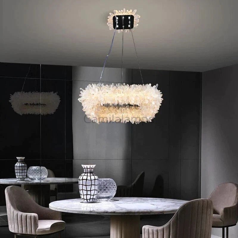 Rock Crystal Square Modern Chandelier - Camilalamps - CA10543