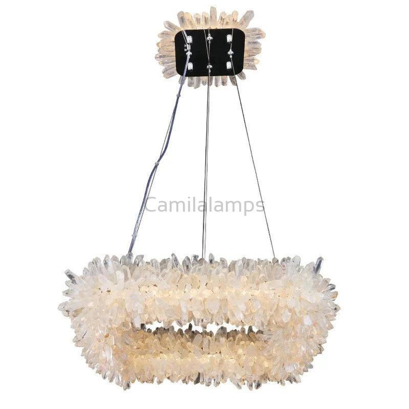 Rock Crystal Square Modern Chandelier - Camilalamps - Ca10543