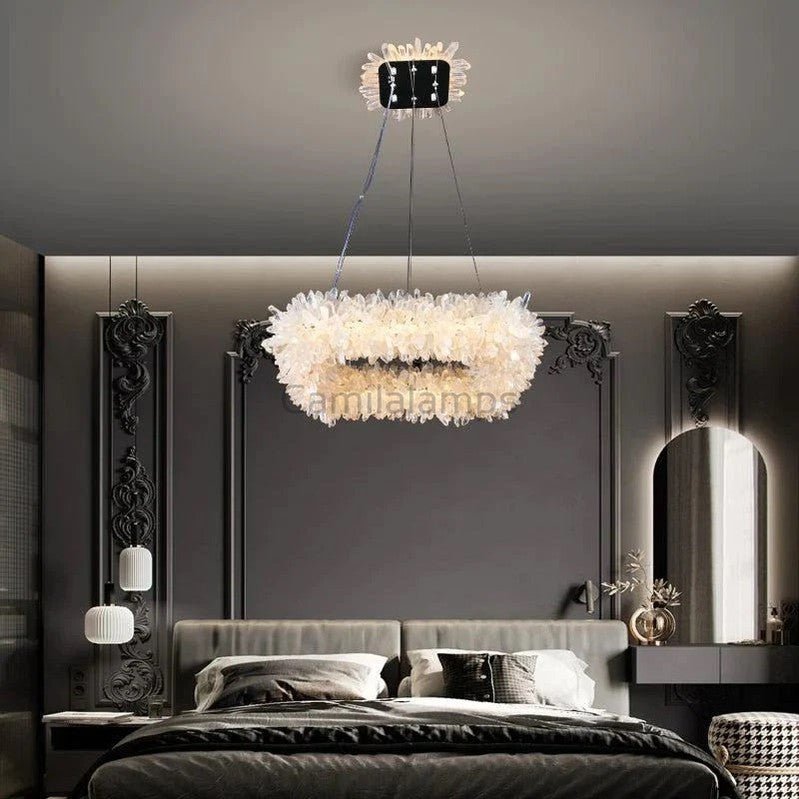 Rock Crystal Square Modern Chandelier - Camilalamps - CA10543