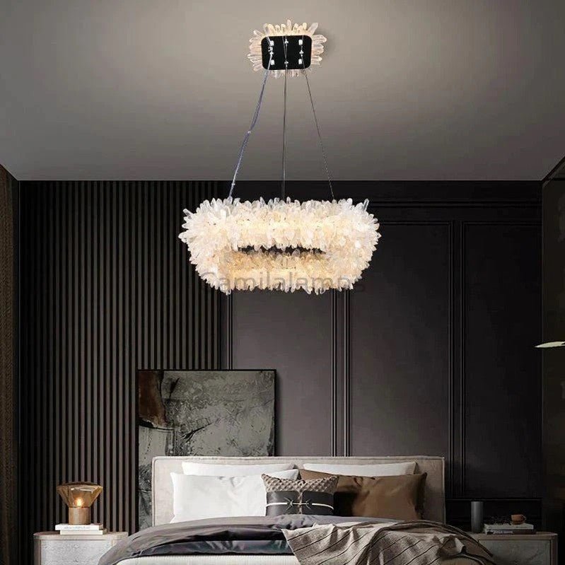 Rock Crystal Square Modern Chandelier - Camilalamps - CA10543