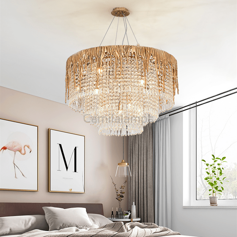 Round Multiple Tier Crystal Chandelier - Camilalamps - ILC0550
