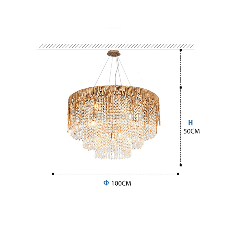 Round Multiple Tier Crystal Chandelier - Camilalamps - ILC0550