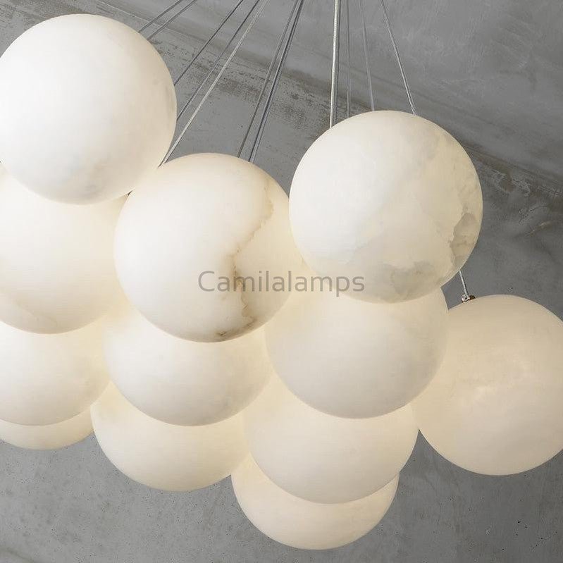 Rowena Alabaster Globe Art Chandelier - Camilalamps - CAM - RO - 2