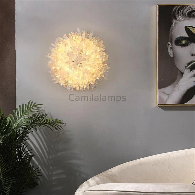 Ruby Modern Rock Crystal Wall Sconce - Camilalamps - CAM - RU - 1454
