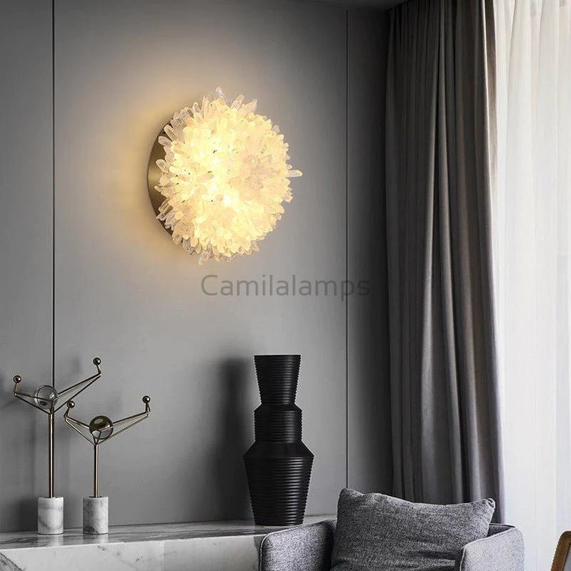 Ruby Modern Rock Crystal Wall Sconce - Camilalamps - CAM - RU - 1454