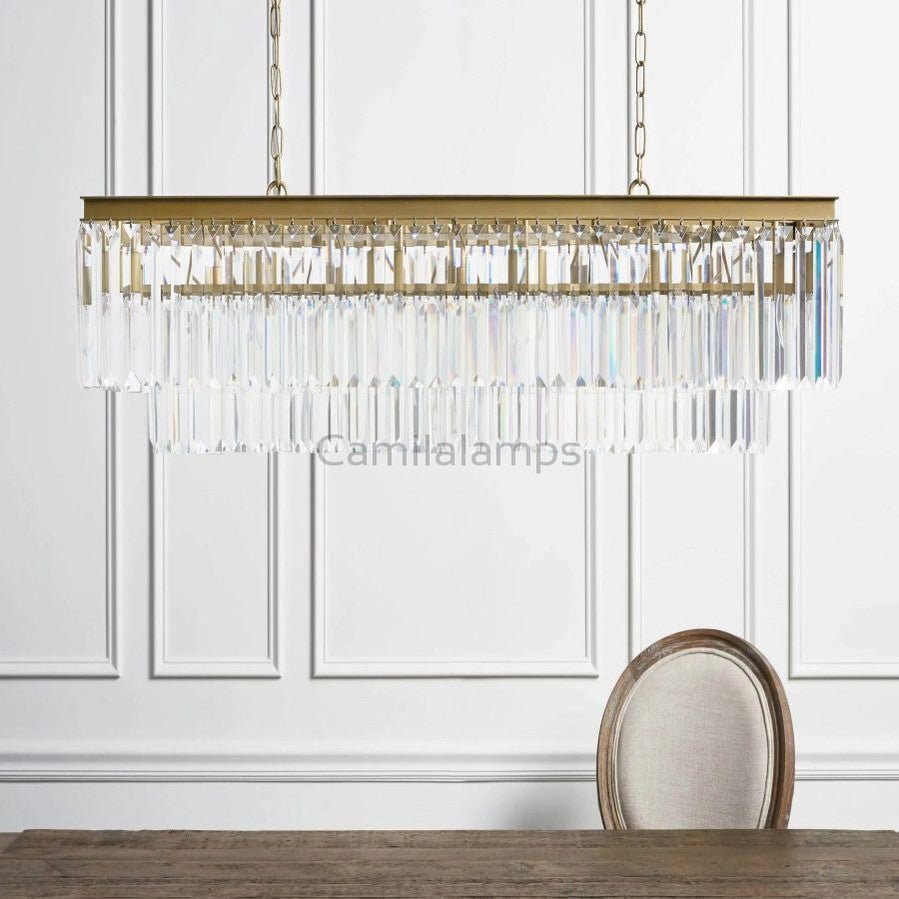 Ryan Tiered Rectangular Chandelier - Camilalamps - CA - BTR - 08