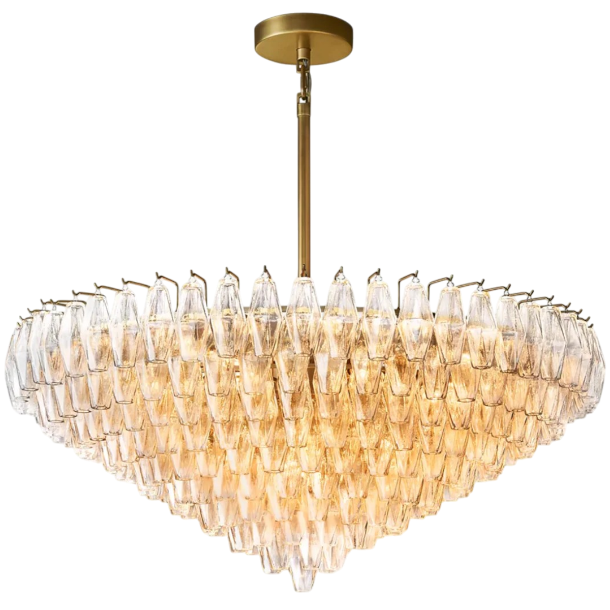 Chiaravalle Glass Modern Tiered Round Chandelier