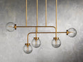 Sayre Linear Glass Globe Chandelier for dinning room - Camilalamps - SYGB - 1