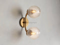 Sayre Linear Glass Globe Two Head Wall Sconce - Camilalamps - CAA - 10041A7