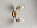 Sayre Linear Glass Globe Two Head Wall Sconce - Camilalamps - CAA - 10041A7