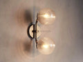 Sayre Linear Glass Globe Two Head Wall Sconce - Camilalamps - CAA - 10041A7