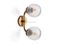 Sayre Linear Glass Globe Two Head Wall Sconce - Camilalamps - CAA - 10041A7