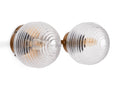 Sayre Linear Glass Globe Two Head Wall Sconce - Camilalamps - CAA - 10041A7