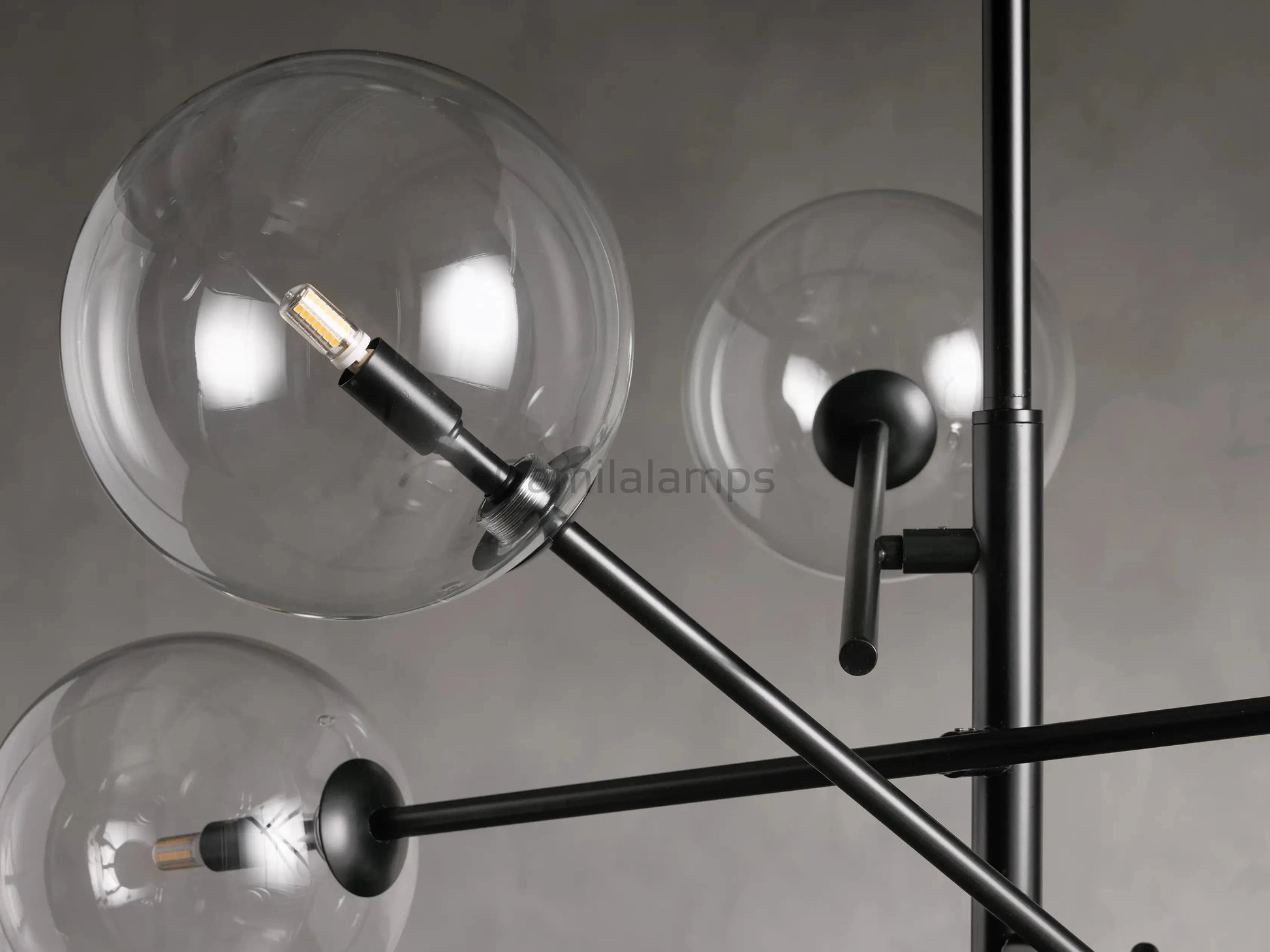 Sayre Round Clear Glass Globe Dispersing Chandelier - Camilalamps - syvb - 1
