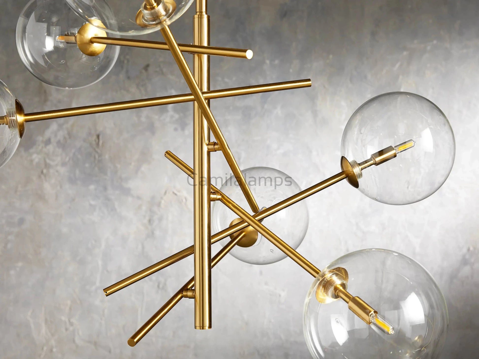 Sayre Round Clear Glass Globe Dispersing Chandelier - Camilalamps - syvb - 3