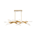 Solitude Linear LED Pendant Light in Aged Brass.