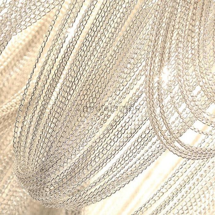 Sienna Aluminum Chain Modern Tassel Chandelier - Camilalamps - CaC-1SI-103