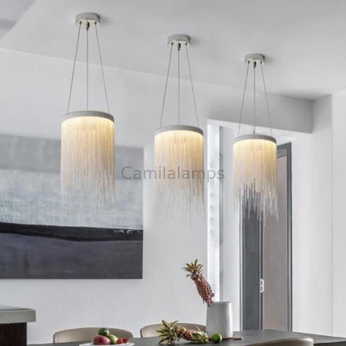 Sienna Aluminum Chain Modern Tassel Pendant Light - Camilalamps - CAM - SI - 02